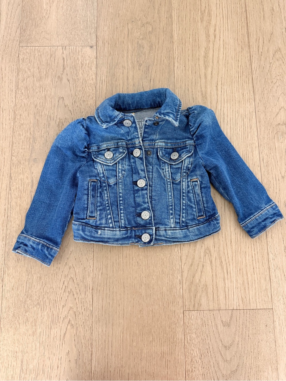 GAP Girls Blue Denim Jacket with Button Front